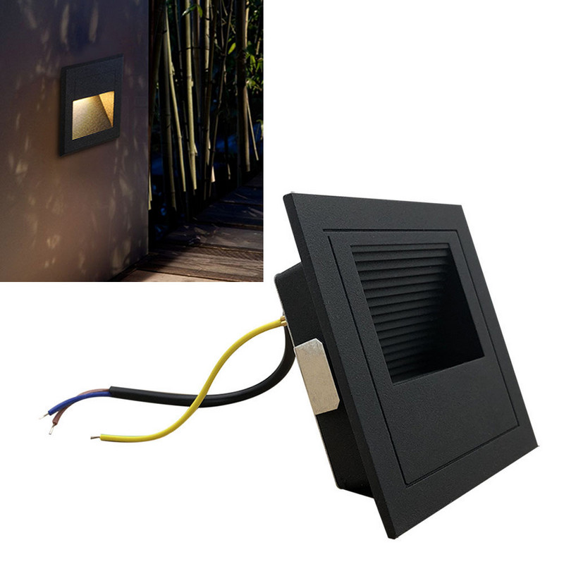 3W IP65, impermeabilă, pentru exterior, cu LED-uri, lampa de perete, pentru trepte, pentru scări. Iluminare încorporată pentru lămpi de perete AC85 ~ 265V