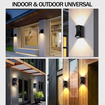 Φωτιστικό τοίχου LED 10W Αδιάβροχο εξωτερικού χώρου Μοντέρνο Απλό Δημιουργικό LED Φωτιστικά Αυλής Φωτιστικό Πύλης Βεράντα Μπαλκόνι Φωτιστικό τοίχου κήπου