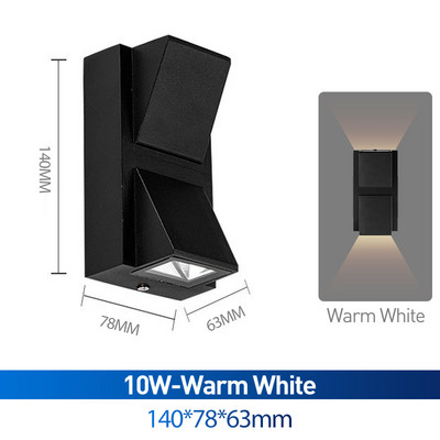 10 W LED sienas lampa āra ūdensnecaurlaidīga moderna vienkārša radoša LED pagalma lampas vārtu gaisma terase balkons dārza sienas gaisma