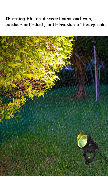 Led RGBW Наземни светлини Цветни външни водоустойчиви ярки прожектори за морава за вътрешен двор Градинска декорация Двор Беседка Вила Светлина в задния двор