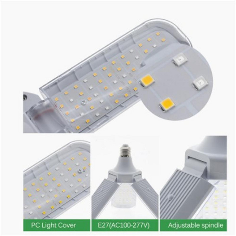 Új 24W 36W 48W összecsukható LED Grow Light teljes spektrumú E27 növénytermesztő fény fitolamp izzó beltéri növényekhez virágpalántákhoz