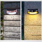 Uue disainiga välitingimustes kasutatavad 4LED-i päikesevalgustid astmelised seinavalgustid veekindlad aiavalgustid siseõue aia teeraja õue kaunistamiseks