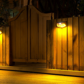 Нов дизайн Външна 4LED слънчева светлина Стъпка Стенни лампи Водоустойчива градинска лампа за врата Вътрешен двор Ограда Пътека Декорация на двор