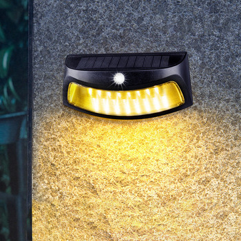 Нов дизайн Външна 4LED слънчева светлина Стъпка Стенни лампи Водоустойчива градинска лампа за врата Вътрешен двор Ограда Пътека Декорация на двор