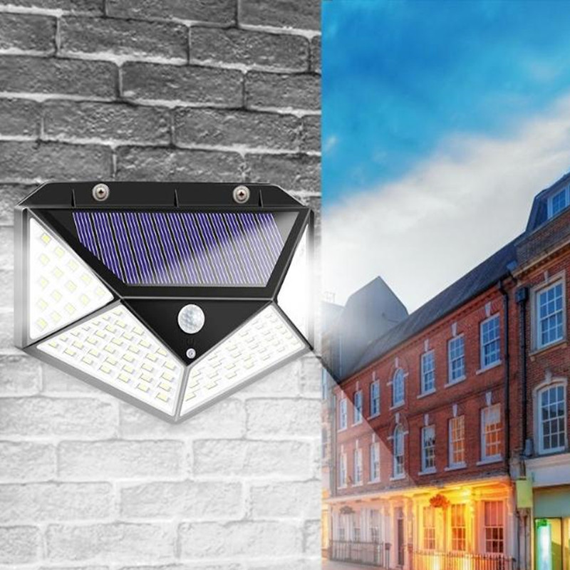 Āra Led verandas gaismas saules enerģijas sienas gaismas dārza nakts gaisma IP65 ūdensnecaurlaidīga PIR kustības sensora lampa drošības žoga lampa