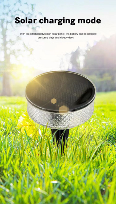 A napelemes kültéri pázsit lámpák vízállóak, automatikus kapcsolópadló és földi háztartási lámpák kerti parkok villák lakóterületei használhatók