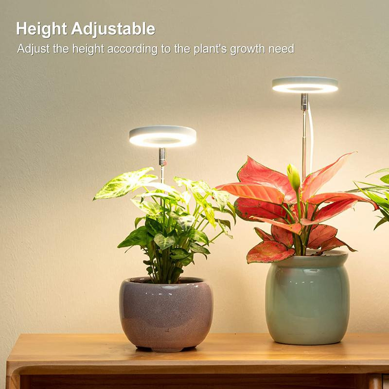 Lumină de creștere cu inel înger pentru plante Lampă de creștere fitoactivă USB 5V Iluminare peisaj de creștere pentru plante de interior Flori bonsai
