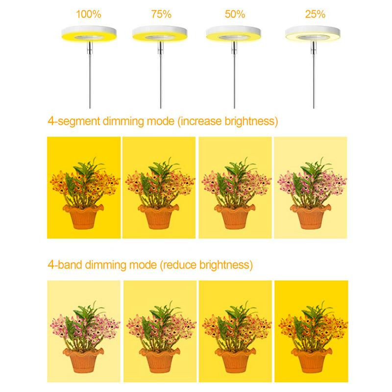 Lumină de creștere cu inel înger pentru plante Lampă de creștere fitoactivă USB 5V Iluminare peisaj de creștere pentru plante de interior Flori bonsai