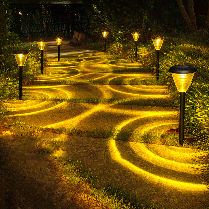 Lumini solare pentru căi în aer liber, impermeabilă, pentru grădină, pentru pasarelă, lampă pentru gazon, iluminare cu LED pentru peisaj, pornire/oprire automată pentru trotuar, curte, curte