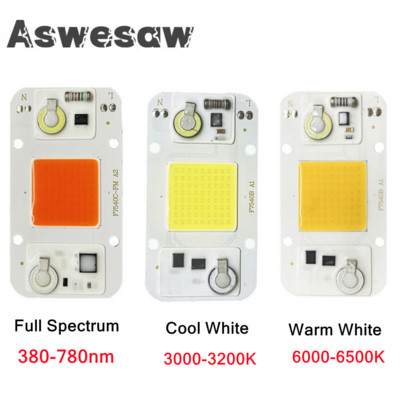 Hydroponice AC 220V 20w 30w 50w vālītes LED augšanas gaismas mikroshēmas pilna spektra 380nm-780nm iekštelpu augu stādu audzēšanai un ziedēšanai