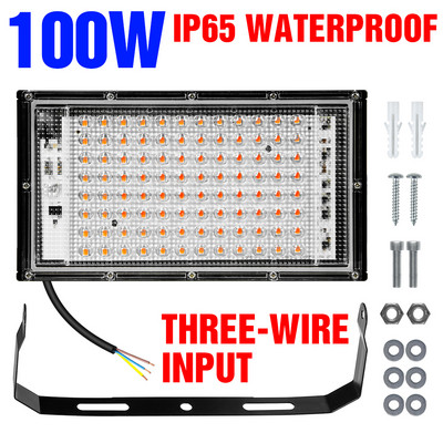 LED hidroponikus lámpa 220 V LED fitolámpák teljes spektrumú LED növényi lámpa 50 W 100 W Grow fény üvegházhatású magvak virágtermesztés világítás