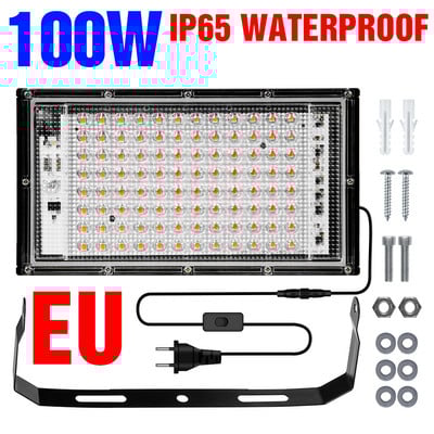 LED hidroponikus lámpa 220 V LED fitolámpák teljes spektrumú LED növényi lámpa 50 W 100 W Grow fény üvegházhatású magvak virágtermesztés világítás