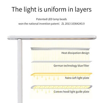 Επιτραπέζιο φωτιστικό LED Touch Stepless Dimming Eye Protectio Φωτιστικά γραφείου Υπνοδωμάτιο κομοδίνο Φωτιστικό γραφείου ανάγνωσης USB Επαναφορτιζόμενα φώτα νύχτας