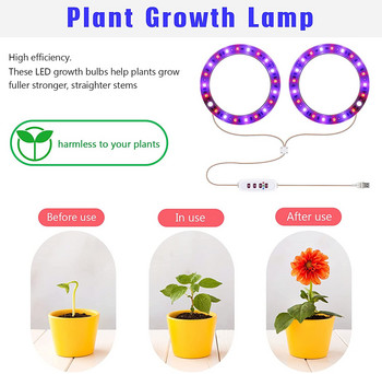 Angel Ring Plant Grow Light 5V USB Phytolamp For Plants Λάμπα Led Full Spectrum For Indoor Flower Greenhouse Seedling Home Flower