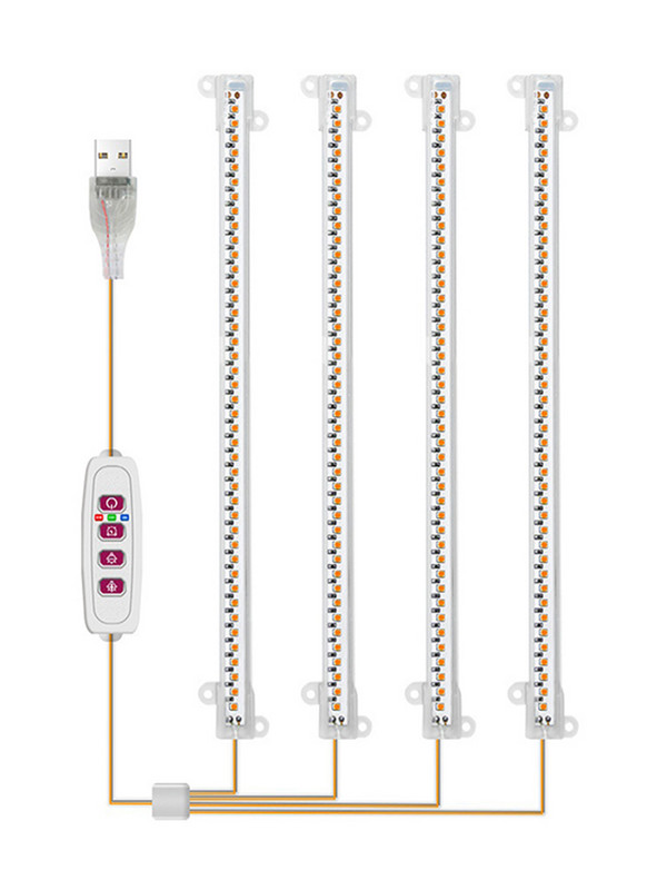 LED Grow Light teljes spektrumú, 3/6/12 órás időzítő növényi fito lámpa 5 móddal állítható üvegházi növények zamatos virágához