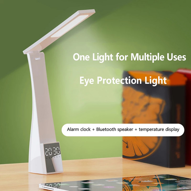 Lampă de birou cu LED, protecție ochilor, temperatură în 3 culori, reglare continuă, încărcare USB, lumină de noapte, dormitor, lămpi de masă pentru lectură