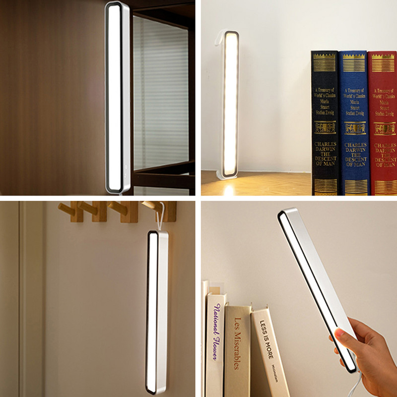 Újratölthető lámpa Asztali lámpa USB LED asztali lámpák Fokozatmentesen szabályozható Függő Mágneses Olvasó Világítás Hálószoba Éjszakai lámpa