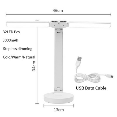 LED stalinė lempa pritemdoma USB įkrovimo biuro darbo akių apsauga itin ryški darbo lempa miegamojo skaitymo stalo lempa.