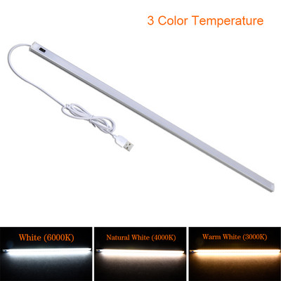 Lampă de birou USB 5 V Comutator de măturare manuală Lampă de masă Interruptor de scanare manuală cu 3 culori de temperatură Lumină de citire pentru dulap de studiu de noptieră