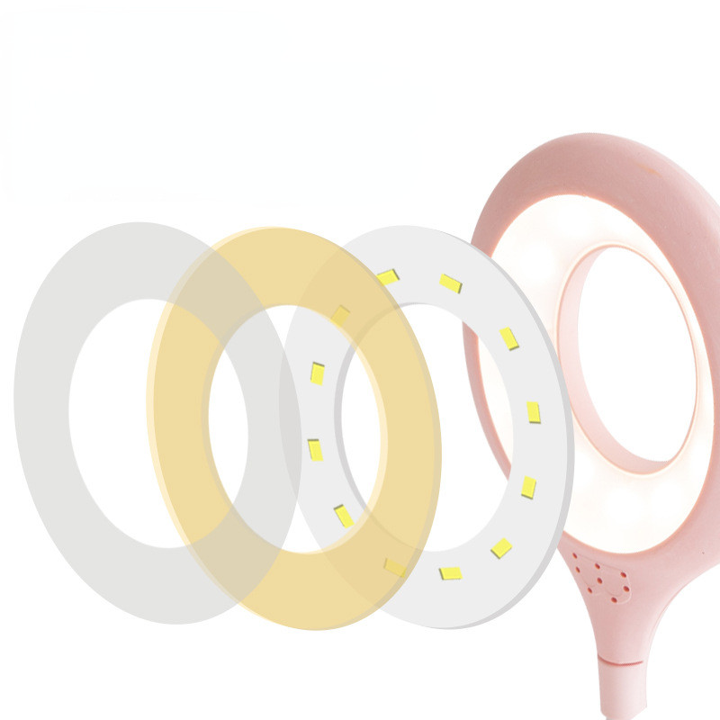 Rajzfilm, aranyos kreatív elefánt LED-es asztali lámpa USB tápellátású háromszínű, hőmérsékleti tanulási asztali lámpa, szemvédő lámpa