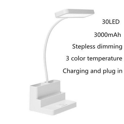 USB-laadimis-LED-lauavalgusti Multifunktsionaalne hämardav puutetundlik voodi lugemislamp Õppe-kontori silmade kaitse laualamp.