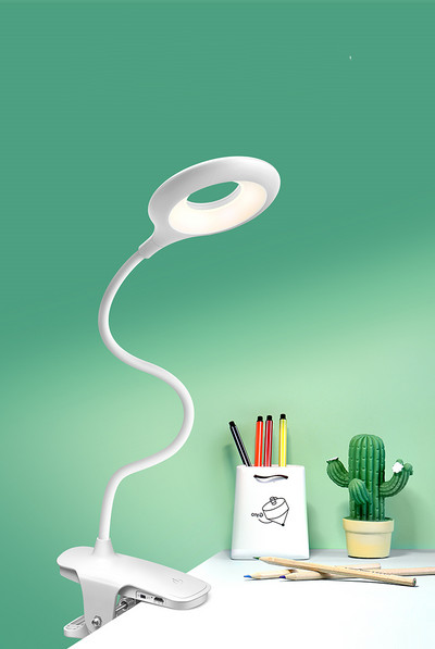 AXX LED galda lampa ar skavām Acis aizsargājošas aptumšojamas galda lampas Lasīšanas lampas Uzlādējams akumulators Elastīga nakts nakts gaisma