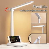 Lampă de birou LED Touch, 3 culori, reglare continuă, reîncărcabilă, protecție ochilor, lumină de noapte, lampă de masă USB pentru lampă de lectură de studiu