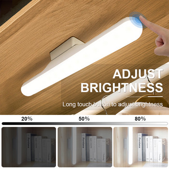 2021 Нова Dropship USB зареждане LED настолна лампа Висящи магнитни нощни светлини Регулиране на яркостта Настолна лампа Шкаф Гардеробна лампа
