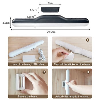 2021 Нова Dropship USB зареждане LED настолна лампа Висящи магнитни нощни светлини Регулиране на яркостта Настолна лампа Шкаф Гардеробна лампа