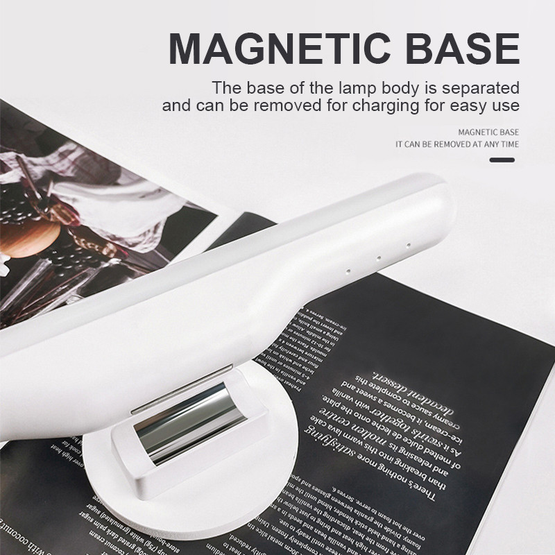 2021. gada jaunais Dropship USB uzlādes LED galda lampa, piekārta, magnētiska, nakts gaismas Pielāgojiet spilgtumu Galda lampas skapis Garderobes lampa