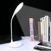 Puutelülitiga painduv LED-laualamp, kaasaegne 3-tasandiline hämardatav USB-laadimine õppevalgusti laualambid kolledži ühiselamu magamistuppa