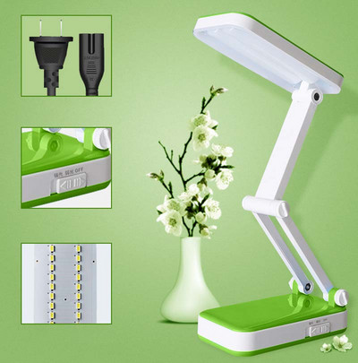 USB LED lauavalgusti Kahe kioski valgusti laualamp 24 LED kõrgvalgusti Kokkupandav valge valgusega laualamp Loe maniküür