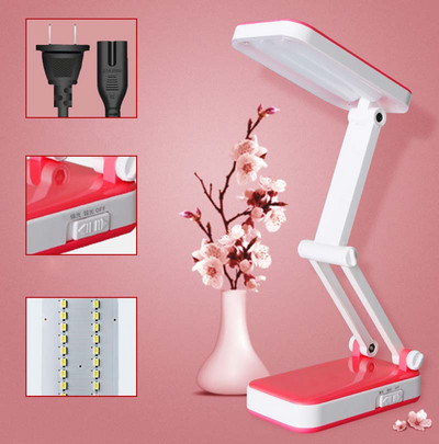 USB LED lauavalgusti Kahe kioski valgusti laualamp 24 LED kõrgvalgusti Kokkupandav valge valgusega laualamp Loe maniküür