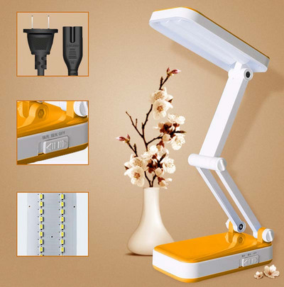 USB LED lauavalgusti Kahe kioski valgusti laualamp 24 LED kõrgvalgusti Kokkupandav valge valgusega laualamp Loe maniküür