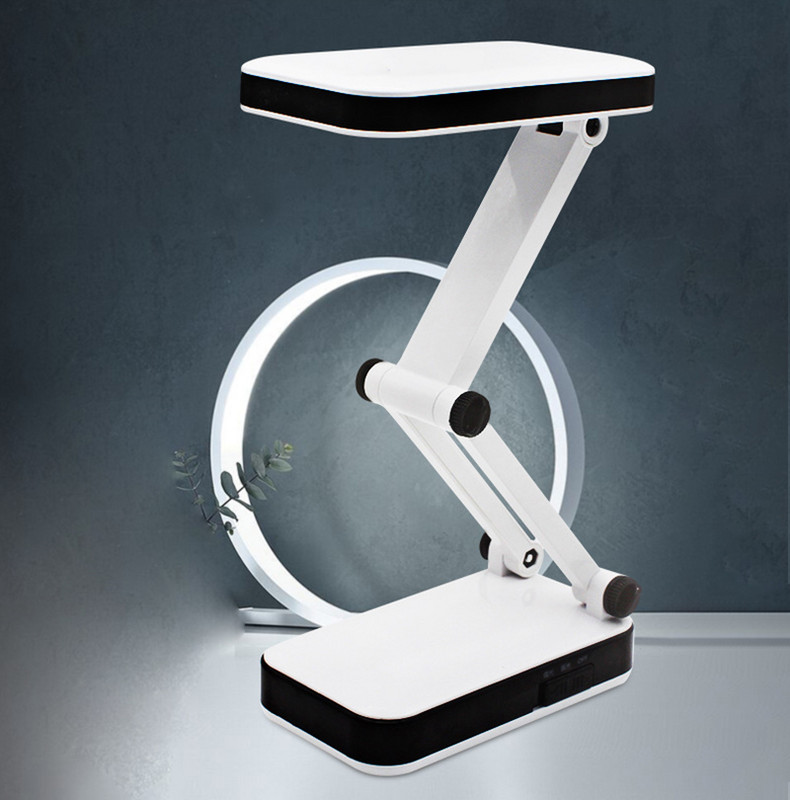 USB LED lauavalgusti Kahe kioski valgusti laualamp 24 LED kõrgvalgusti Kokkupandav valge valgusega laualamp Loe maniküür