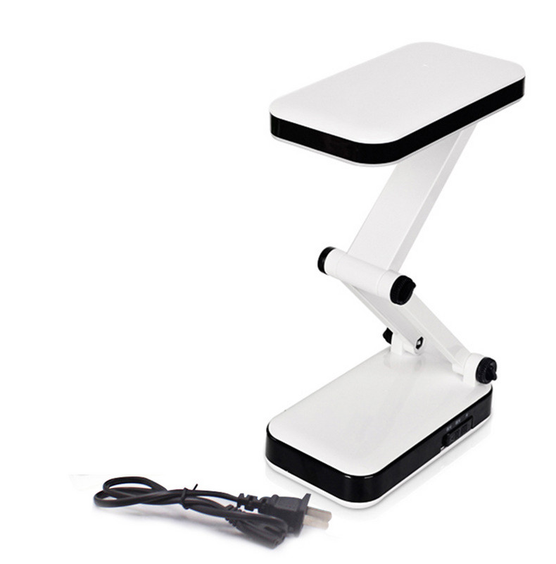 USB LED lauavalgusti Kahe kioski valgusti laualamp 24 LED kõrgvalgusti Kokkupandav valge valgusega laualamp Loe maniküür