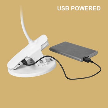 5v Touch Desk Light Reading Study Настолна лампа със скоба Flexo Led настолна лампа с USB порт клип Гъвкава настолна Lampara De Mesa