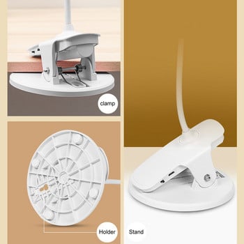 5v Touch Desk Light Reading Study Настолна лампа със скоба Flexo Led настолна лампа с USB порт клип Гъвкава настолна Lampara De Mesa