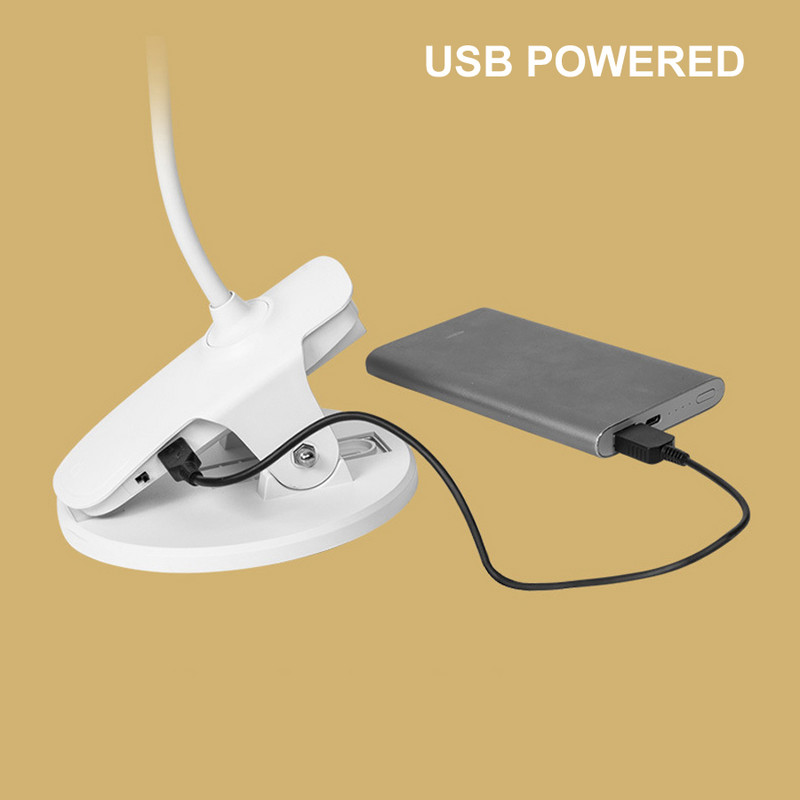 Lampă de birou tactilă 5v Lampă de birou de studiu pentru lectură cu clemă Lampă de masă Flexo Led cu port USB Lampara de birou flexibilă
