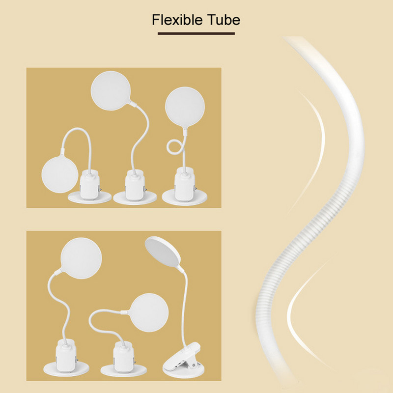 Lampă de birou tactilă 5v Lampă de birou de studiu pentru lectură cu clemă Lampă de masă Flexo Led cu port USB Lampara de birou flexibilă