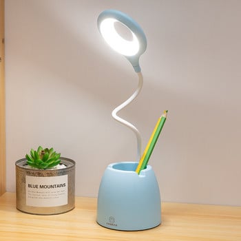 Светодиодна настолна лампа затъмняване Защита на очите Book Light USB акумулаторна настолна лампа за нощно четене за общежитие Осветление за декор на спалня