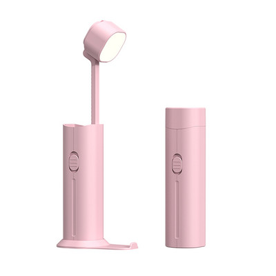 Lampă de masă Lampă de lectură Power Bank de urgență în aer liber cu suport pentru telefon Lanternă reîncărcabilă retractabilă Lampă de birou LED creativă
