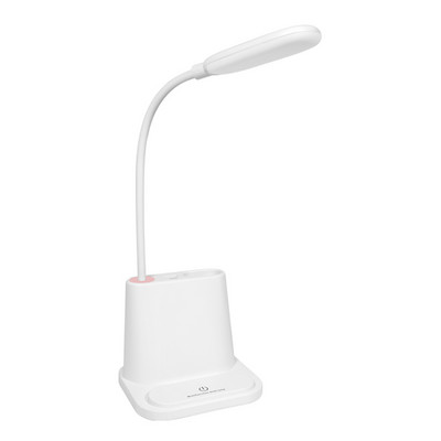 Puutetundlik hämardatav LED-laualamp 10 W juhtmevaba laadimis-/USB-laadimislauavalgusti lastele, lastele, lugemiseks mõeldud, voodi kõrval magamistuba
