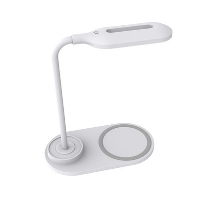Puutetundlik hämardatav LED-laualamp 10 W juhtmevaba laadimis-/USB-laadimislauavalgusti lastele, lastele, lugemiseks mõeldud, voodi kõrval magamistuba