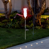 2 buc LED Lumină la sol Impermeabil Gazon Solar Lumină Atmosferă Durabilă Phragmites Instalare ușoară Baterie încorporată pentru curte