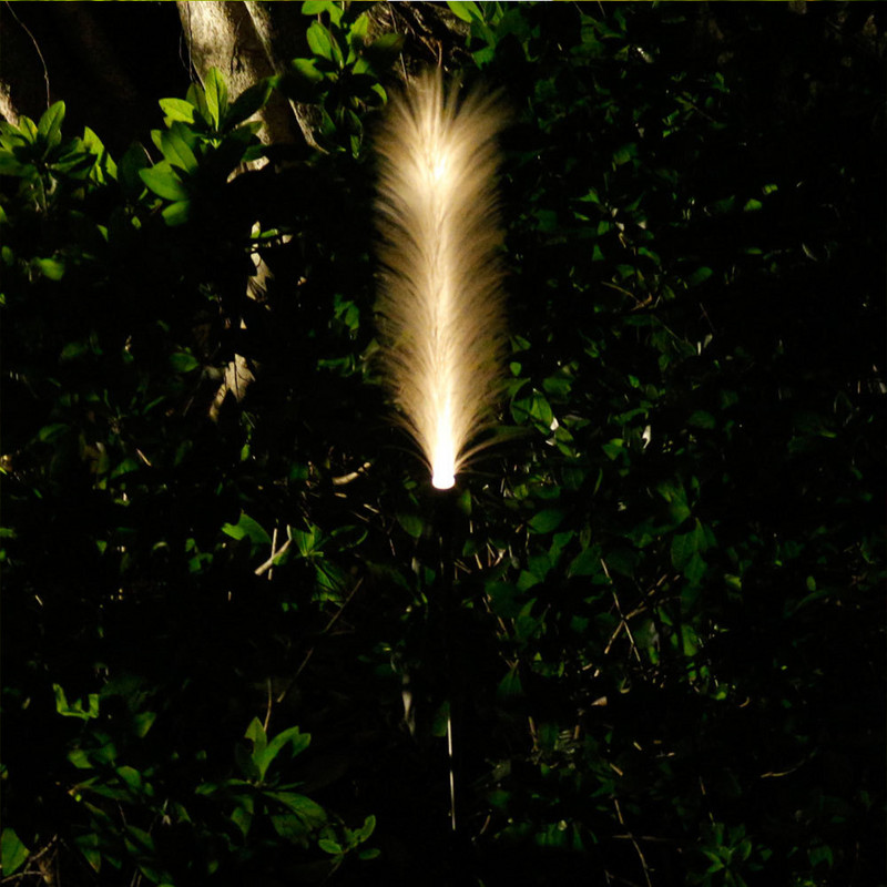 2 buc LED Lumină la sol Impermeabil Gazon Solar Lumină Atmosferă Durabilă Phragmites Instalare ușoară Baterie încorporată pentru curte