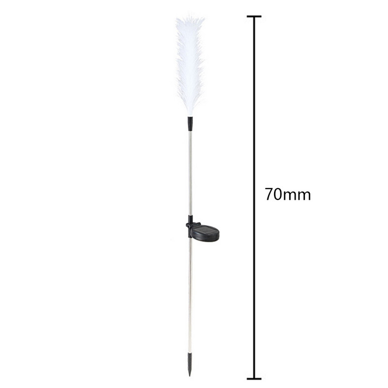 2 buc LED Lumină la sol Impermeabil Gazon Solar Lumină Atmosferă Durabilă Phragmites Instalare ușoară Baterie încorporată pentru curte