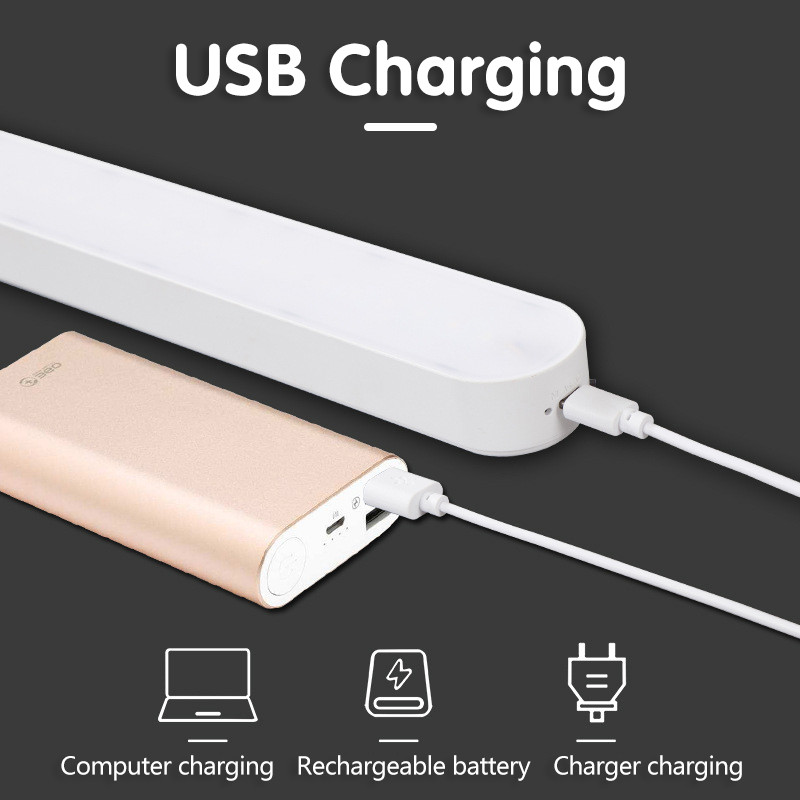 Laualamp rippuv magnetiline LED laualamp USB-laetav astmeteta hämarduv öövalgusti kapi kapi riidekapi lamp