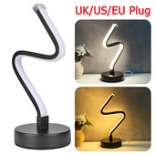 Spiraalse kujuga LED-laualamp Kumer akrüülist lauavalgusti Minimalistlik disain Elutuba Magamistoa voodilambi sisustus