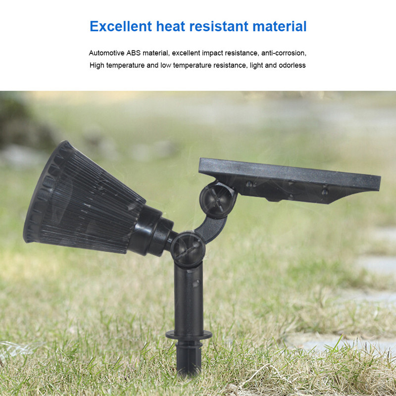 Lampă solară 12W Reflector pentru gazon parc în aer liber 12LED Lumină colorată RGB pentru priză de pământ